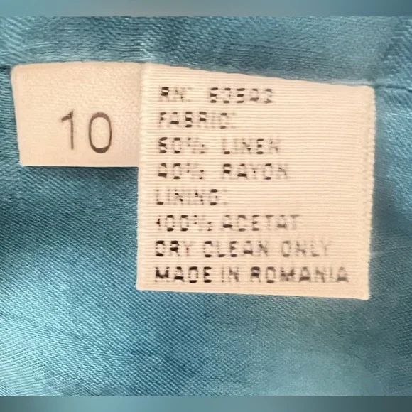 Giorgio Sant’ Angelo NEW Sky Blue Linen Rayon 3 Button Spring Blazer Jacket 10 - Picture 14 of 14